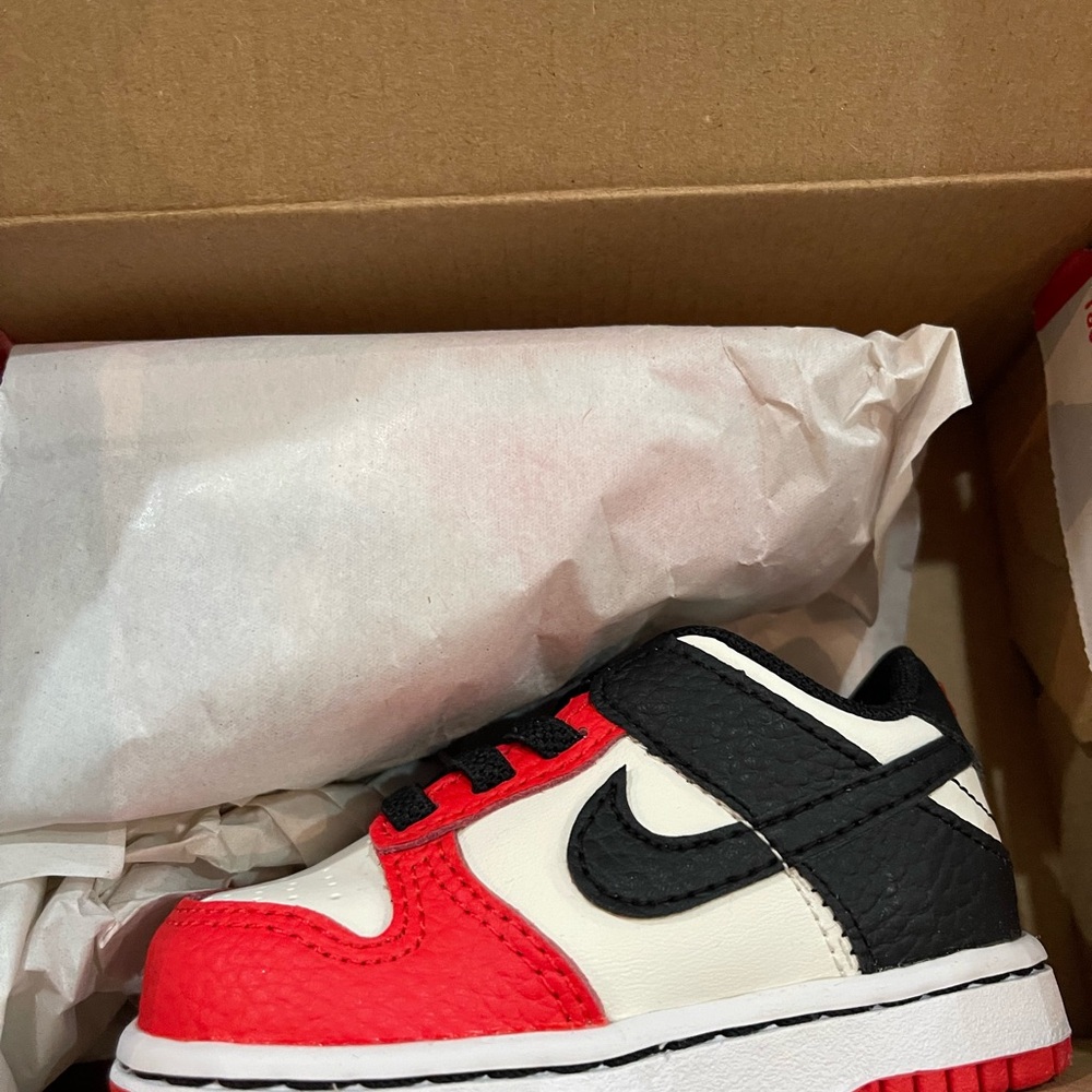 Nike Kids Black and Red Dunks
